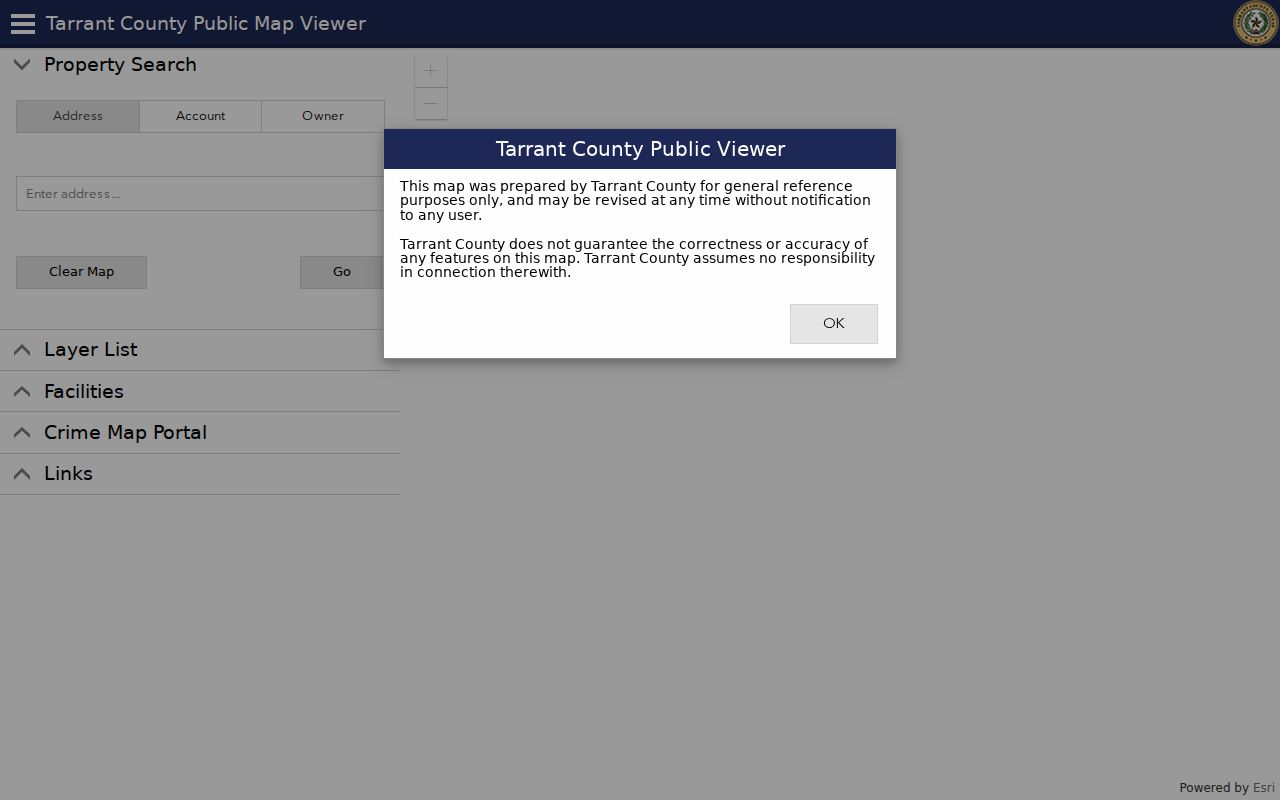 Mansfield neighbors Tarrant GIS parcel viewer